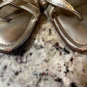 Manolo Blahnik Gold Sandals